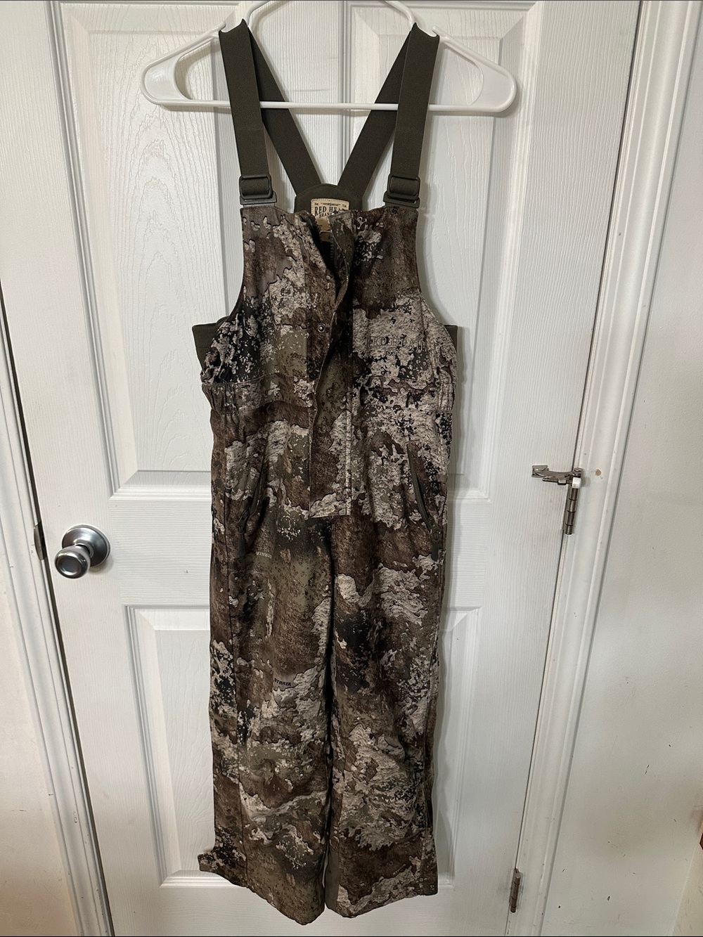 RedHead Camouflage Insulated Bib Overalls in Olive and Brown